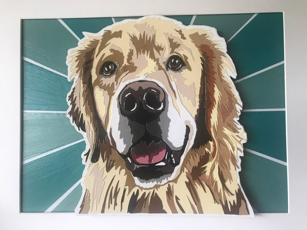 Custom Pet Portrait (Paper Collage)