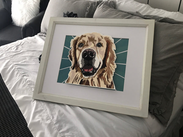 Custom Pet Portrait (Paper Collage)