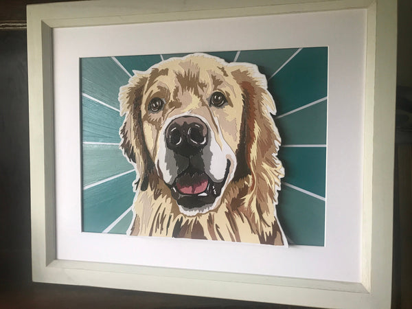 Custom Pet Portrait (Paper Collage)